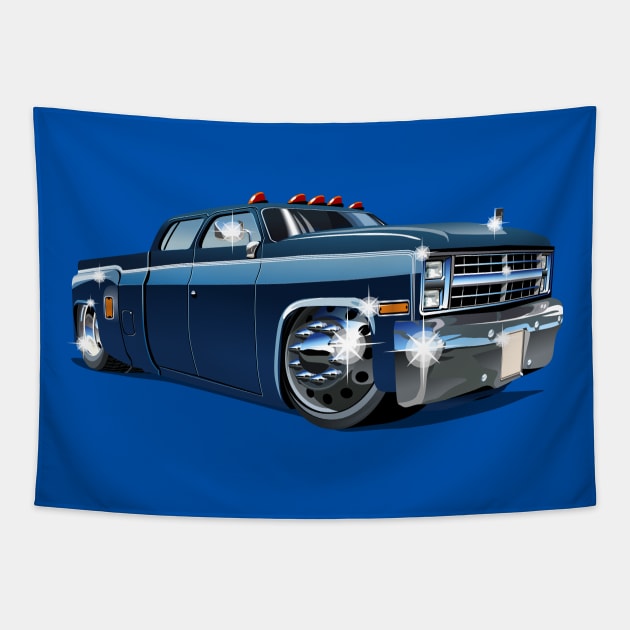 cartoon lowrider Tapestry by Mechanik