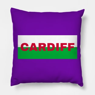 Cardiff City in Wales Flag Pillow