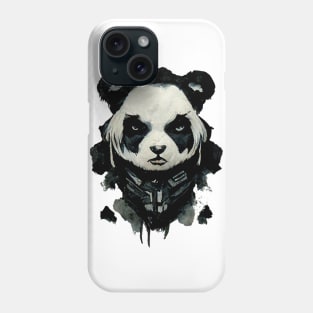 Angry panda portrait Phone Case