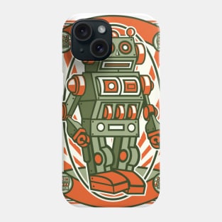 vintage robot Phone Case