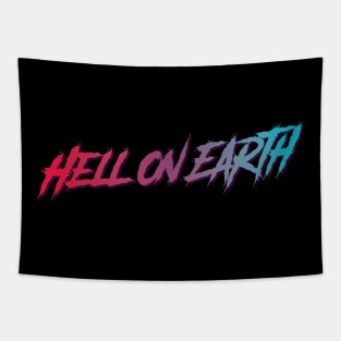 Hell on Earth typography design Tapestry