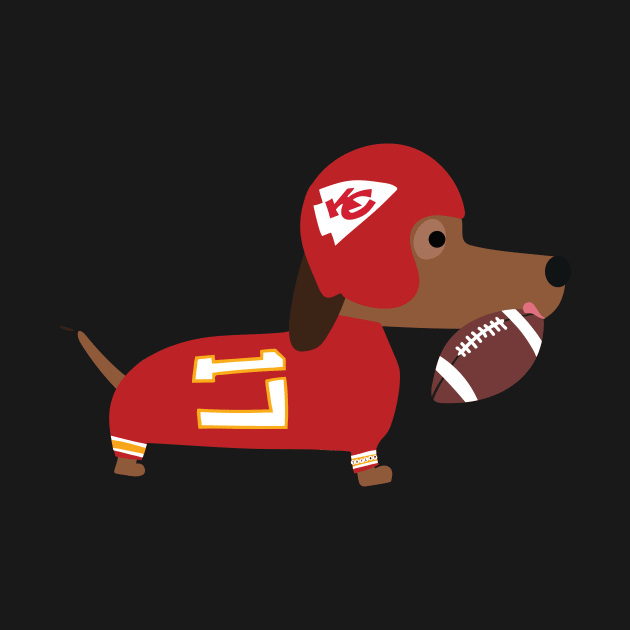 Dachshund Super Bowl Sunday by Loo McNulty Design