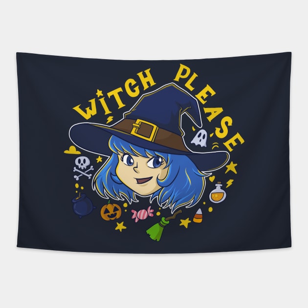 Witch Please Tapestry by rudypagnel