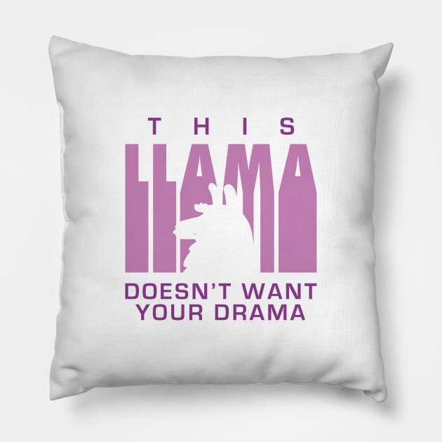 Llama Drama Pillow by LuckyFoxDesigns