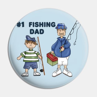 Number #1 Fishing Dad Pin