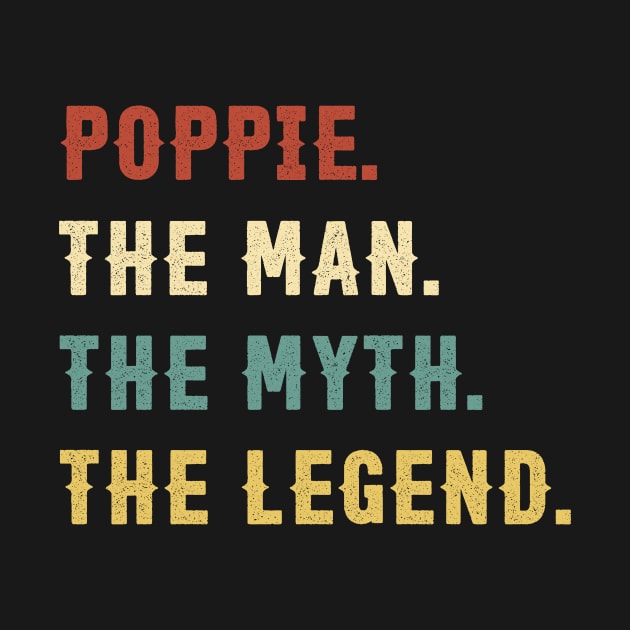 Fathers Day Gift Poppie The Man The Myth The Legend by Soema