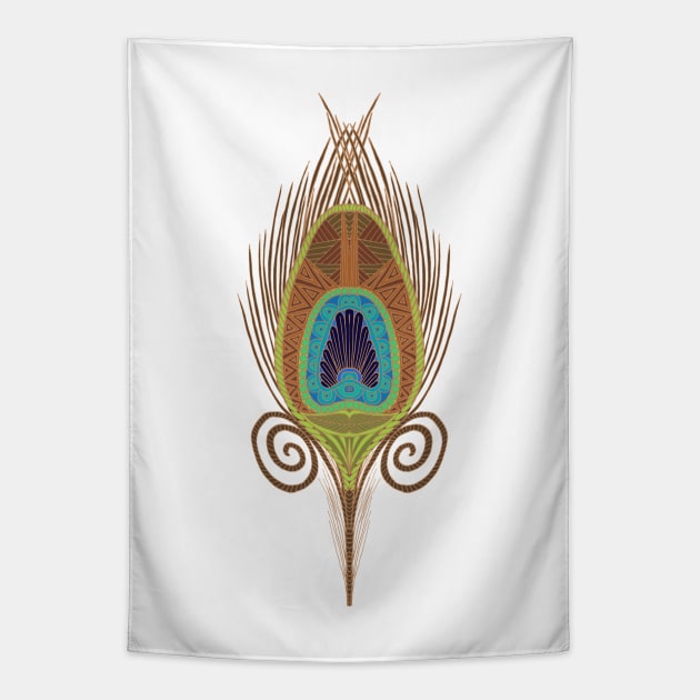 Peacock Feather Tapestry by ArtLovePassion