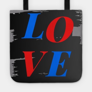 love red and blue Tote