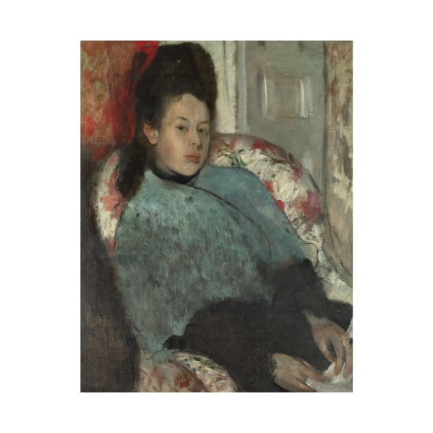 Portrait of Elena Carafa by Edgar Degas by Classic Art Stall