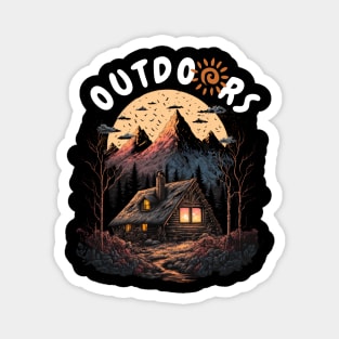 Cabin House Outdoors Magnet