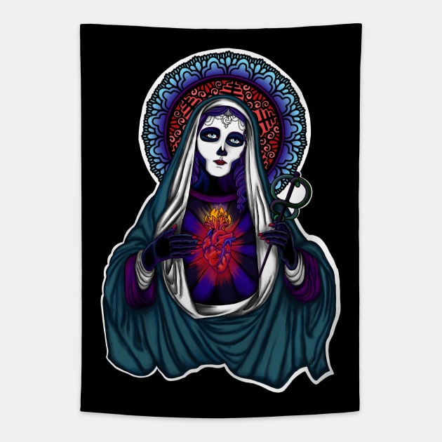 Ghost Mary Tapestry by FitzGingerArt