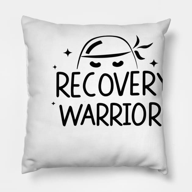 Ninja Addiction Recovery Warrior Pillow by SOS@ddicted