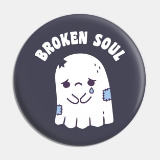 Sad Ghost Broken Soul Pin