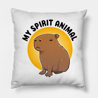 My spirit animal grumpy Capybara Pillow