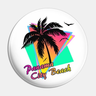 Panama City Beach Cool 80s Sunset Pin