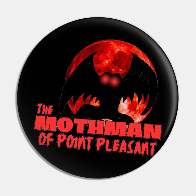 Mothman Cryptid Shirt Pin by Micro Terrors: Scary Stories for Kids