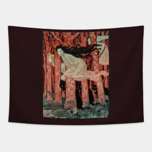 Three Women and Three wolves Tapestry