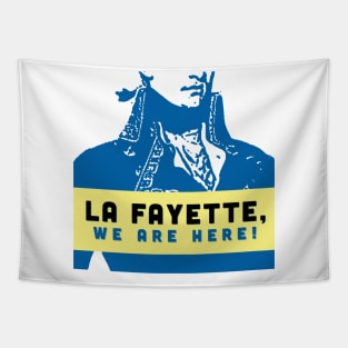 La Fayette We Are Here! Alt Design White Tapestry