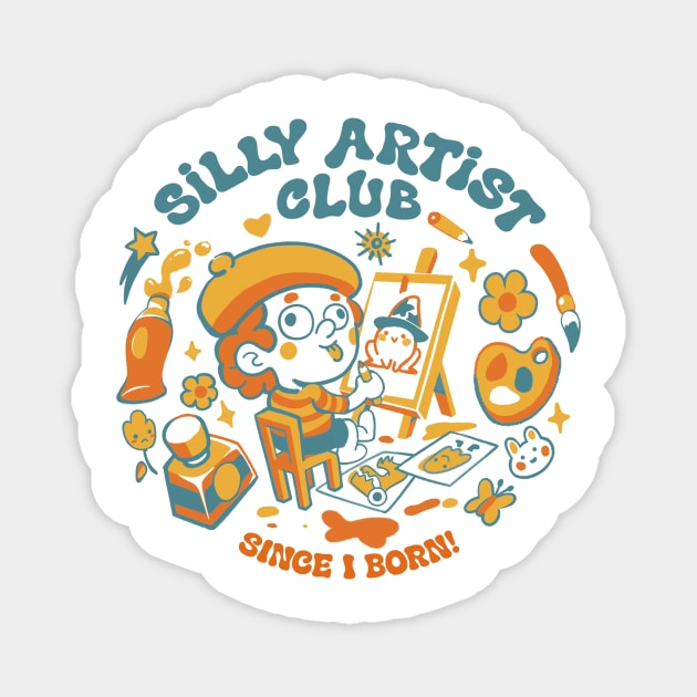 Silly Artist Club Magnet by HortaStudio