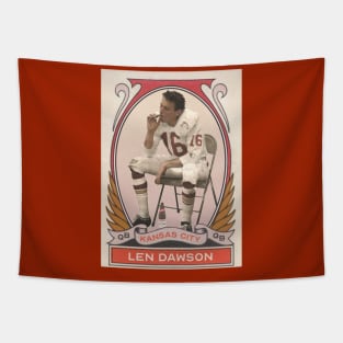 Len Dawson Vintage Football Card Tapestry