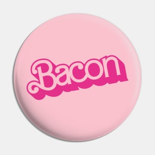 Barbie logo bacon Pin