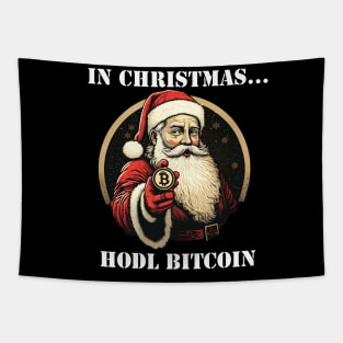 at christmas... hodl bitcoin Tapestry