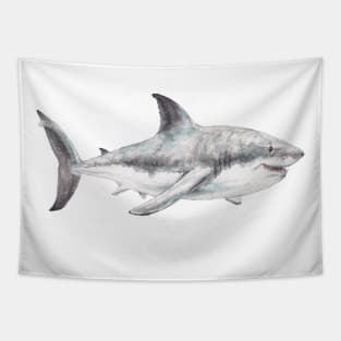 Happy Watercolor Shark Tapestry