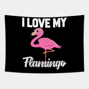 I Love My Flamingo Tapestry