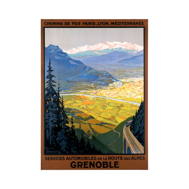 Vintage Travel Poster France Grenoble by vintagetreasure