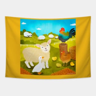 Farm Animals Tapestry