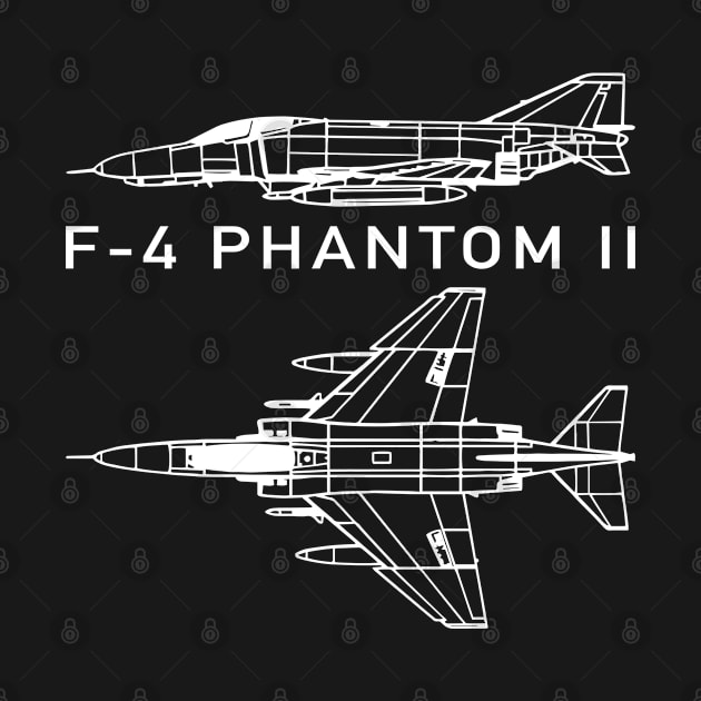 F-4 Phantom II Jet Fighter-bomber Plane Blueprints by Battlefields