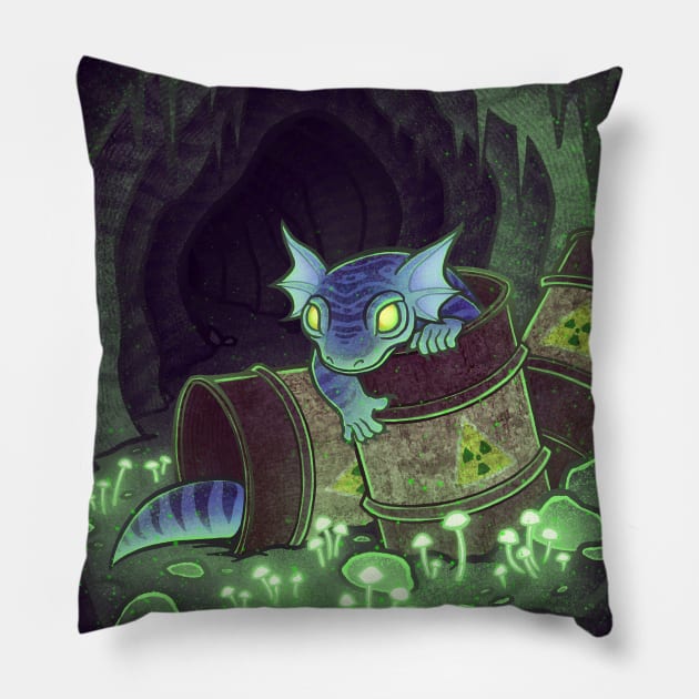 Radioactive Geckos Pillow by DoomedDreamer