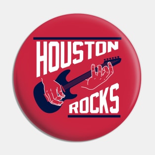 Houston Rocks Air Guitar - Red Pin