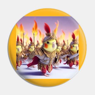 Cockatiel calopsitte warrior  guerrier Pin