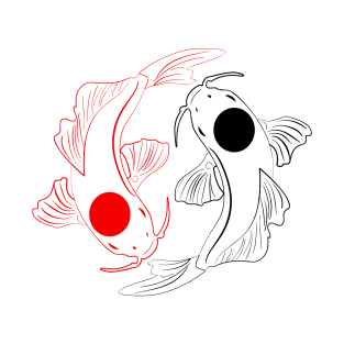 Koi fish yin yang T-Shirt