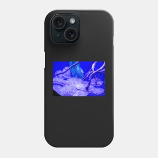 Upside-down jellyfish in blue ligh Phone Case