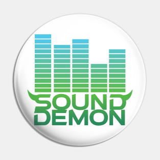 Sound Demon Cool Blue and Green Pin