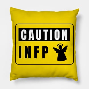 Caution warning sign infp Pillow