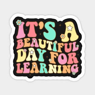 It's Beautiful Day For Learning Retro Magnet