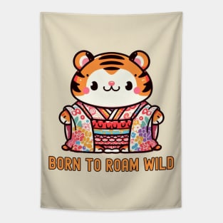 Bengal tiger Kimono Japanese Art Tapestry