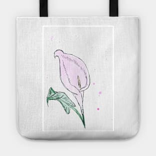 Calla flower. Watercolor, art decoration, sketch. Illustration hand drawn modern Tote