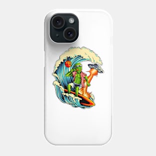 Alien surfing Phone Case