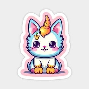 Baby cat unicorn Magnet