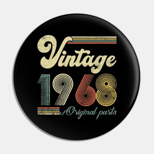 Vintage 1968 56th Birthday Gift Men Women 56 Years Old Pin