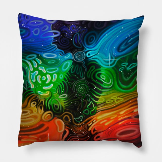 In Alignment With Your System Pillow by visionarysea