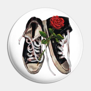 Shoes and Roses Pin