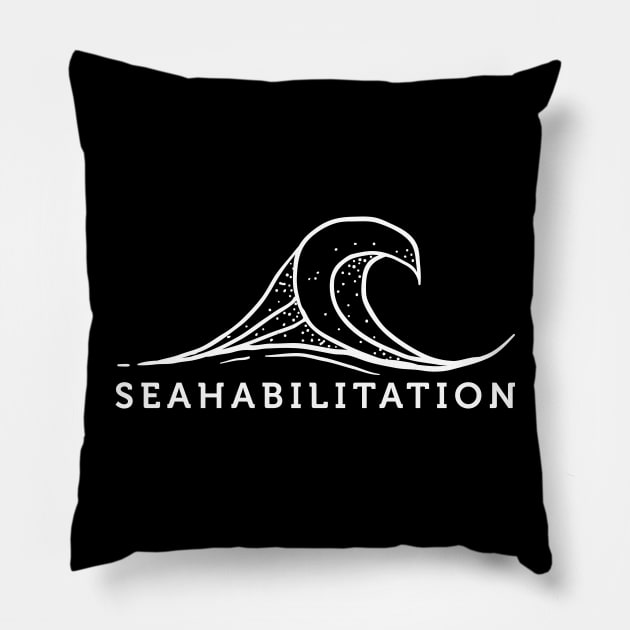 'Seahabilitation' Ocean Conservation Shirt Pillow by ourwackyhome