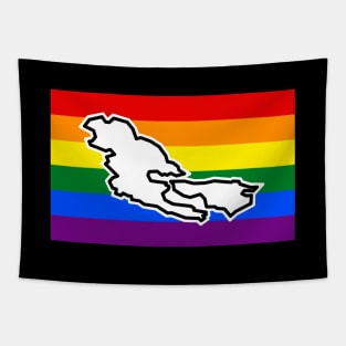 Pender Islands BC - Rainbow Pride Flag - LGBT Colours - Pender Island Tapestry