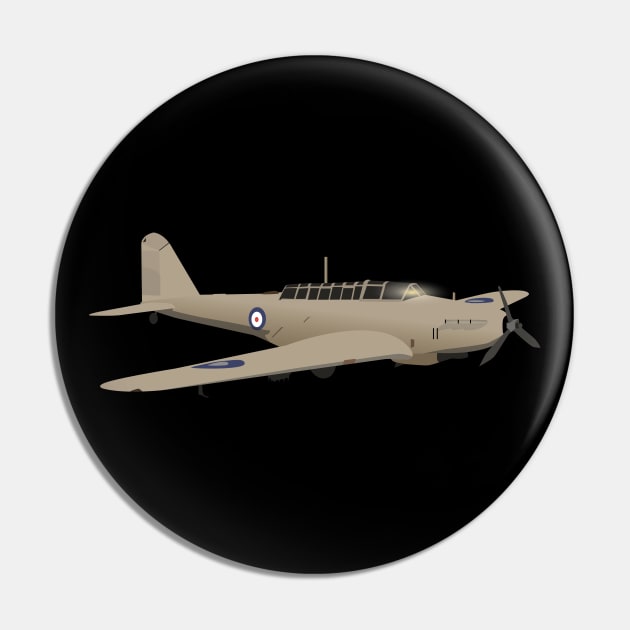 Fairey Battle British WW2 Airplane Pin by NorseTech