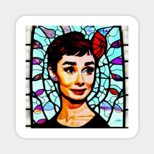 Audrey Hepburn Stained Glass Magnet